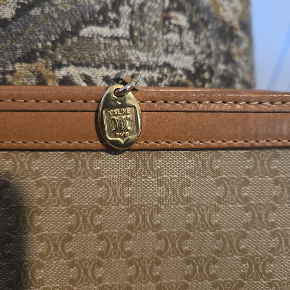 Celine Tan and Brown Clutch - Picture 3 of 9